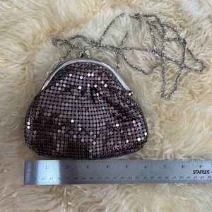 Rose color aluminum evening clutch